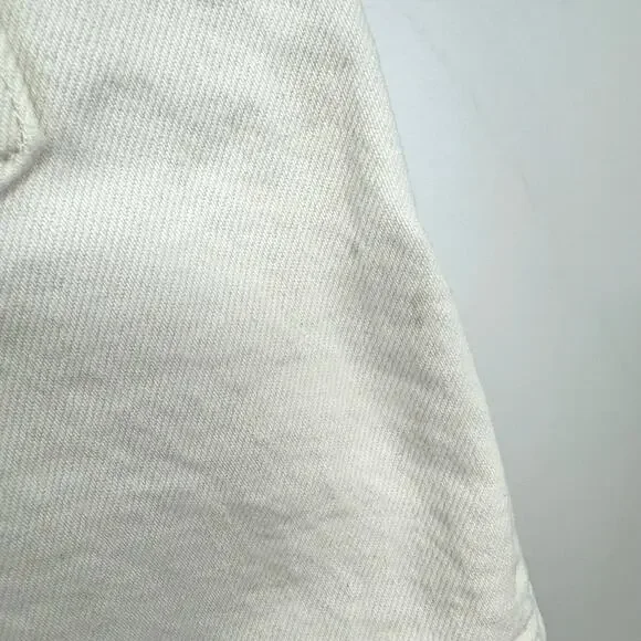 Abercrombie and Fitch The Dad Shorts Denim 10 Blue White High Rise Retro Y2K - Picture 4 of 6